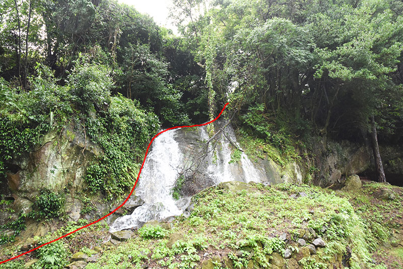 写真:福井洞窟の地すべり